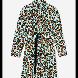 EUC Kenzo leopard print shirt dress